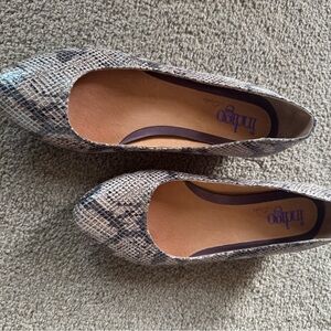 Indigo Women's Snakeskin Flats - Brown